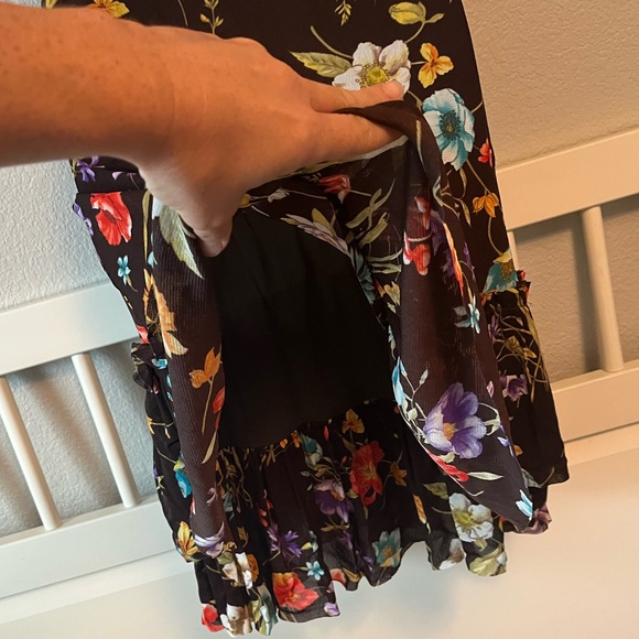 Y2K Preppy Fairy Babydoll Midi Dress Size S Boho Gypsy grunge ruffle brown - Picture 6 of 12